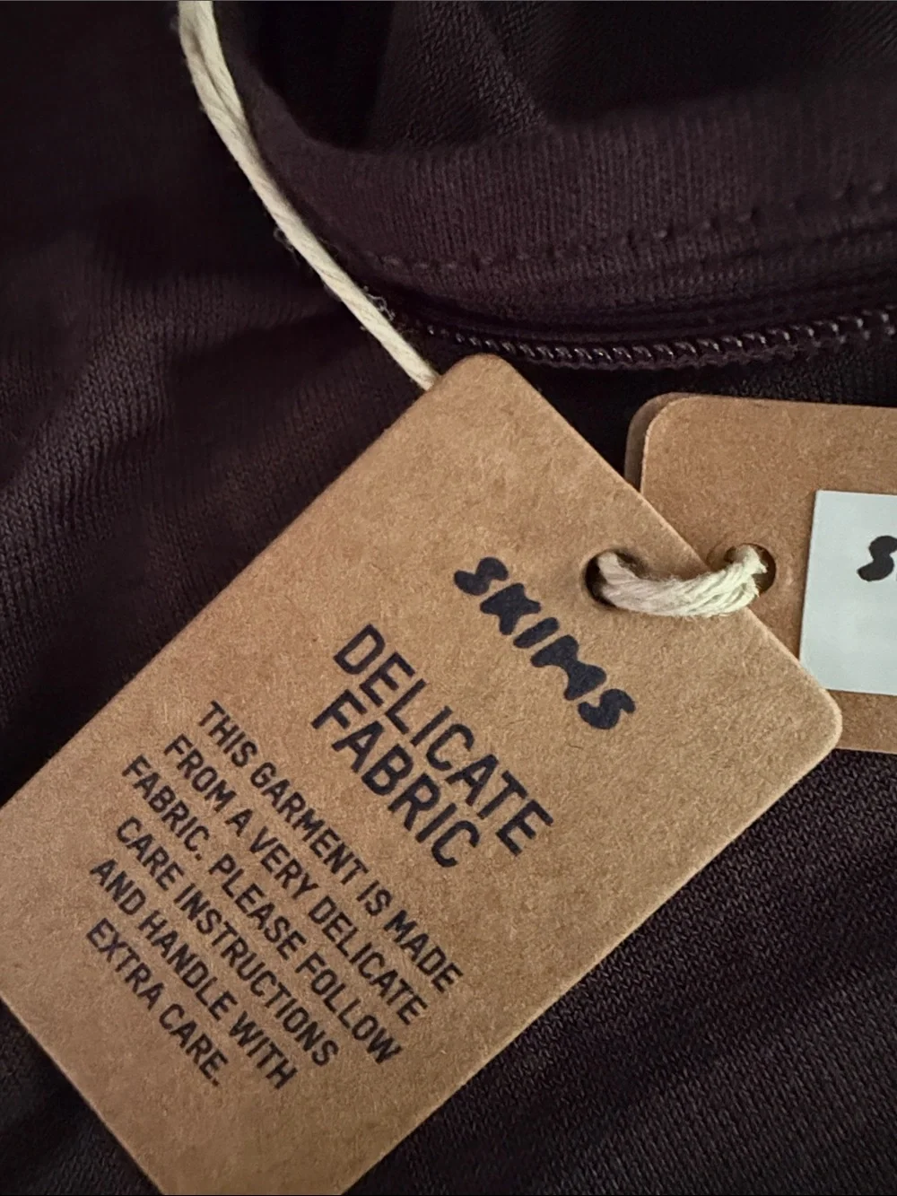 SKIMS Brown Long-Sleeve Hooded Bodysuit - Picture 4 of 4